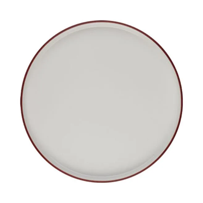 Modest Maroon Stolt Düz Tabak 28 cm