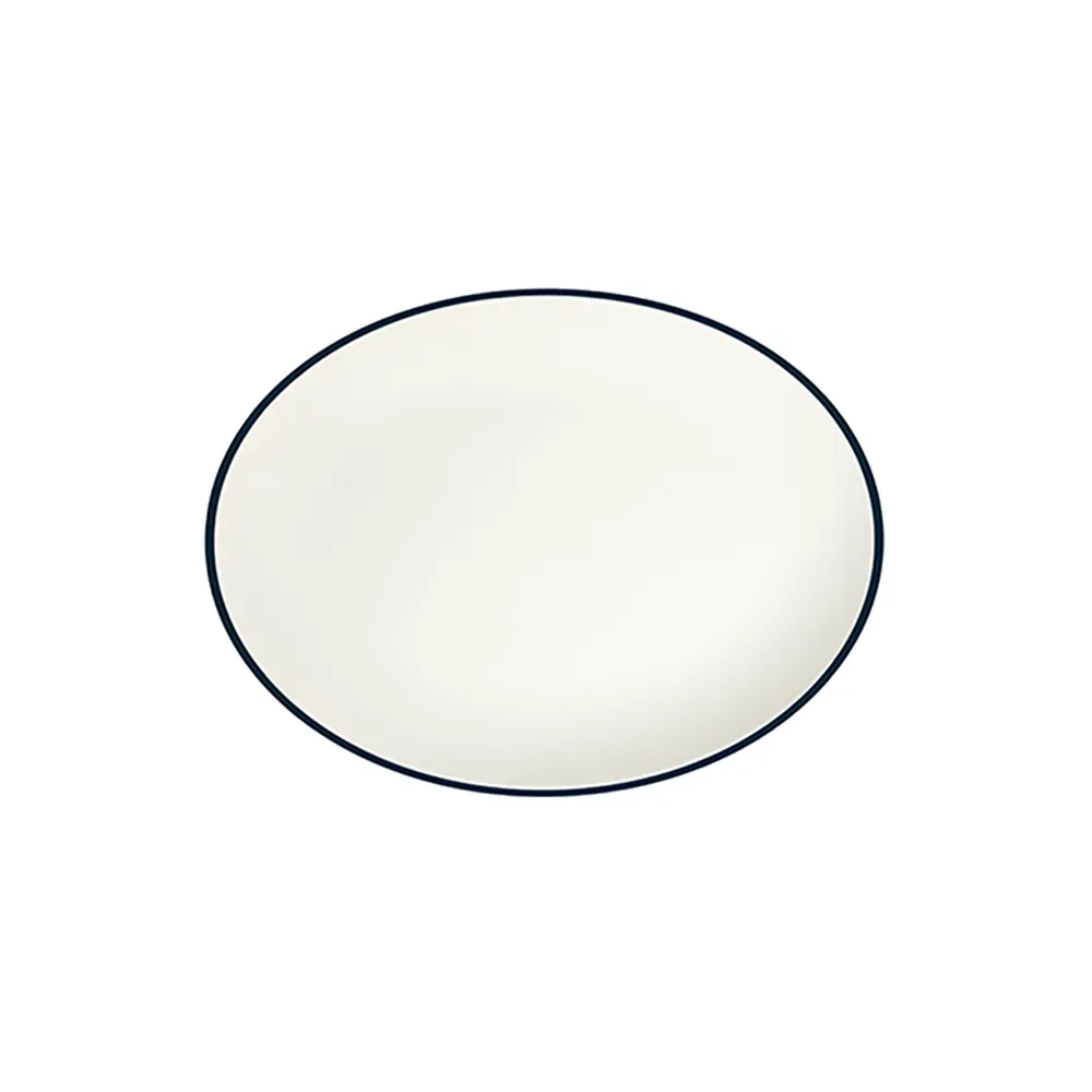 Modest Navy Lona Oval Plate 33 cm