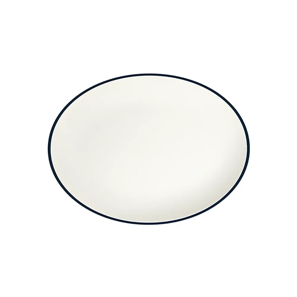 Modest Navy Lona Oval Plate 36 cm