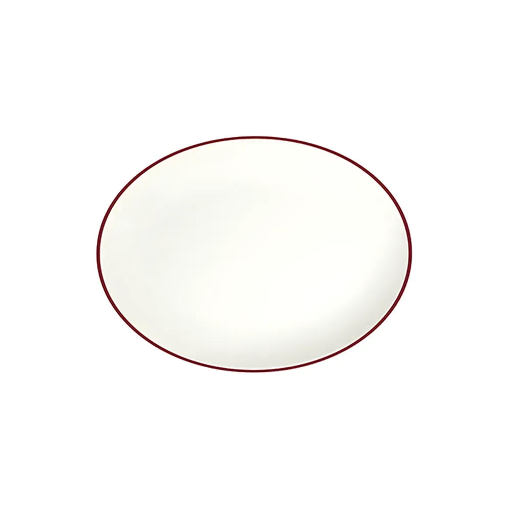 Modest Maroon Lona Oval Tabak 33 cm