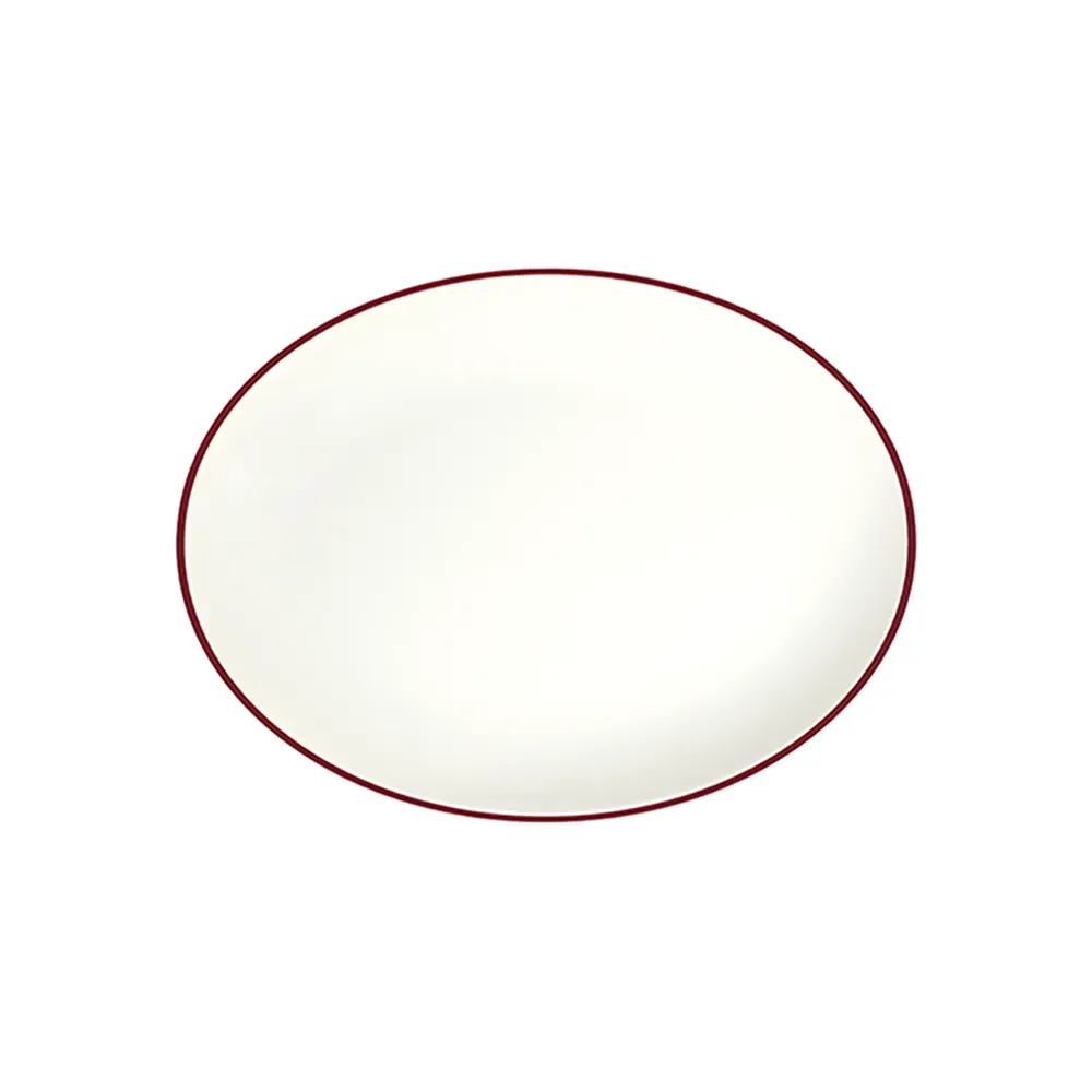 Modest Maroon Lona Oval Tabak 36 cm