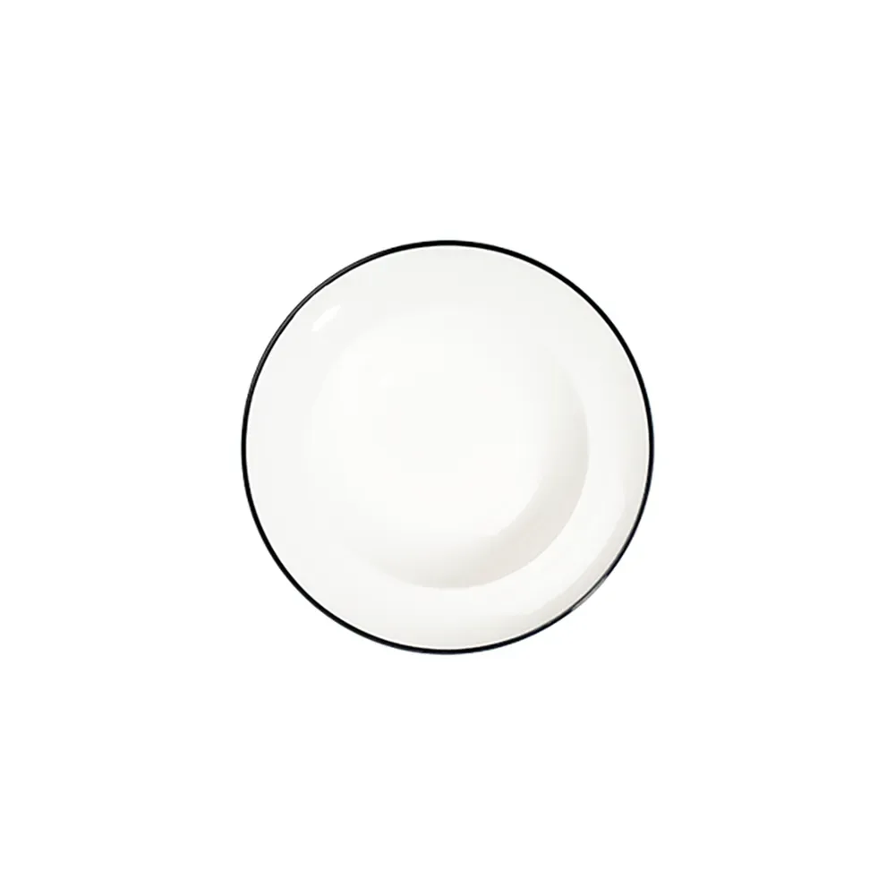 Modest Black Miro Deep Plate 25 cm 420 cc