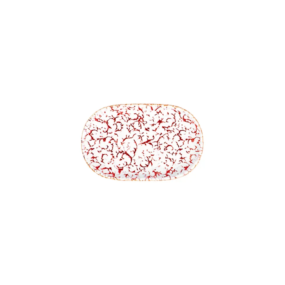 Venecia Maroon Magnus Oval Platter
 23 cm