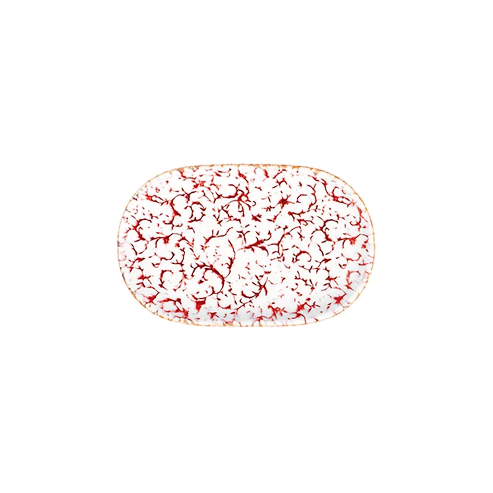 Venecia Maroon Magnus Oval Platter 28 cm