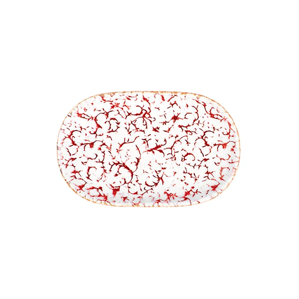 Venecia Maroon Magnus Oval Platter 33 cm