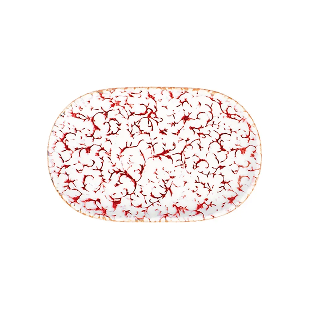 Venecia Maroon Magnus Oval Platter 37 cm