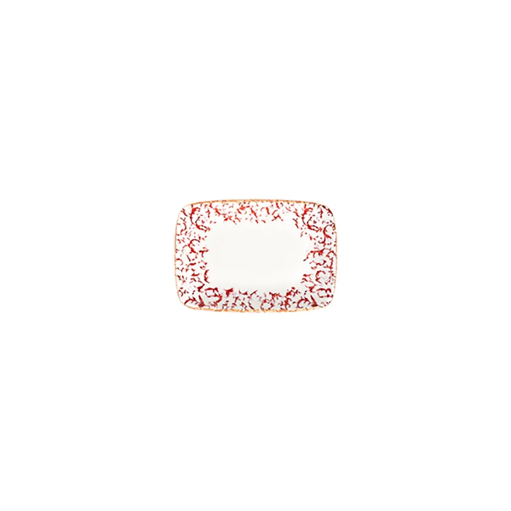 Venecia Maroon W Quadro Rectangular Platter 18 cm (17 *12)