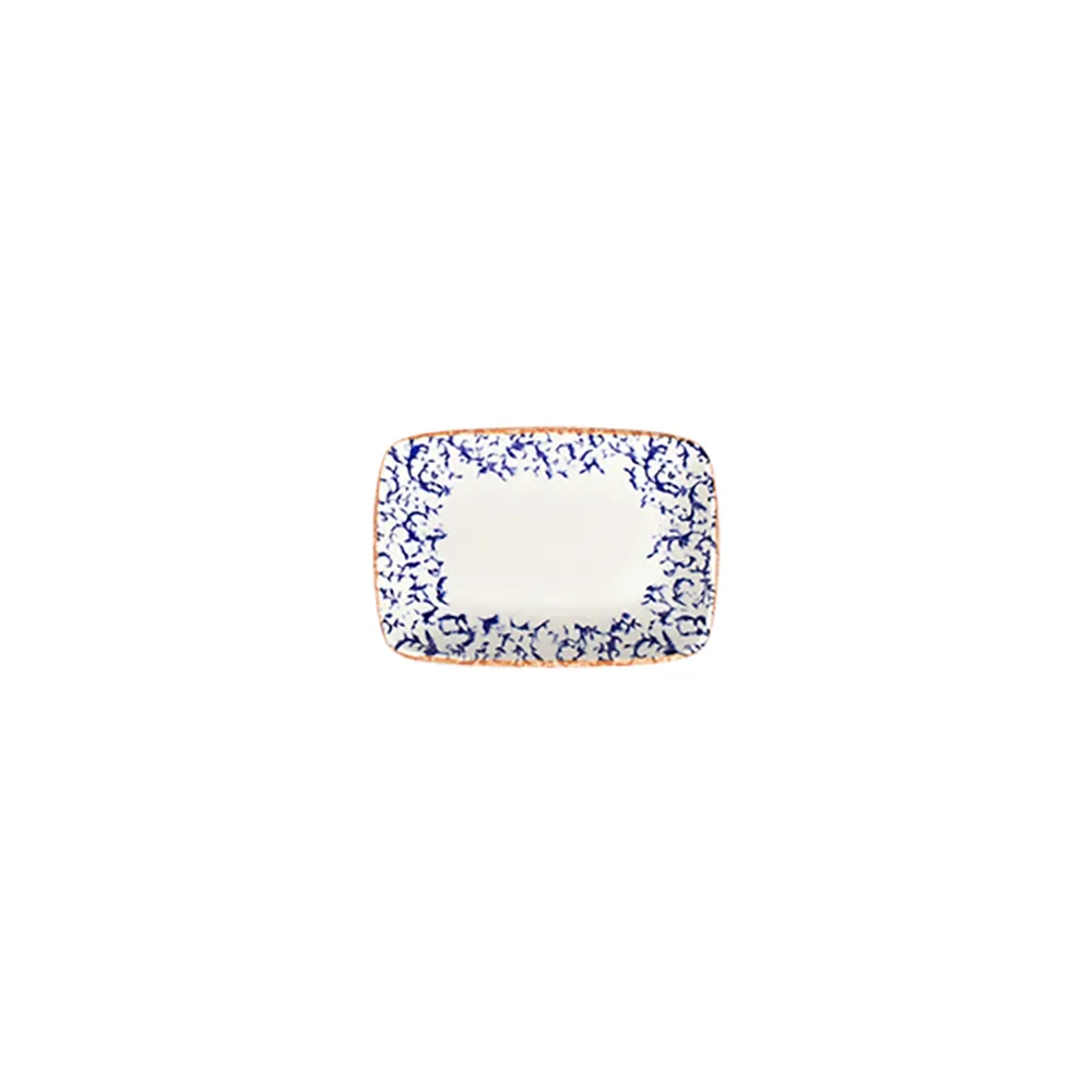 Venecia Navy W Quadro Rectangular Platter 18 cm (17 * 12)