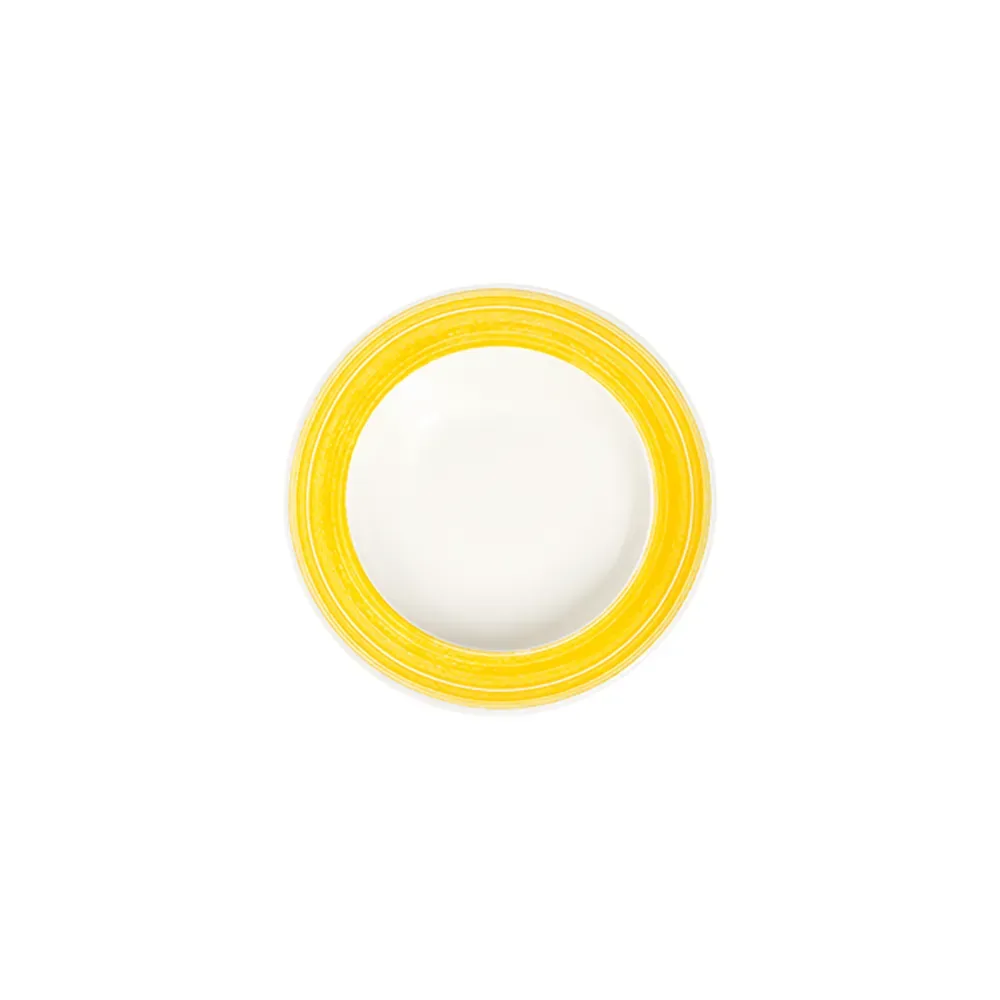 Fresh Yellow Frame Deep Plate 23 cm 350 cc