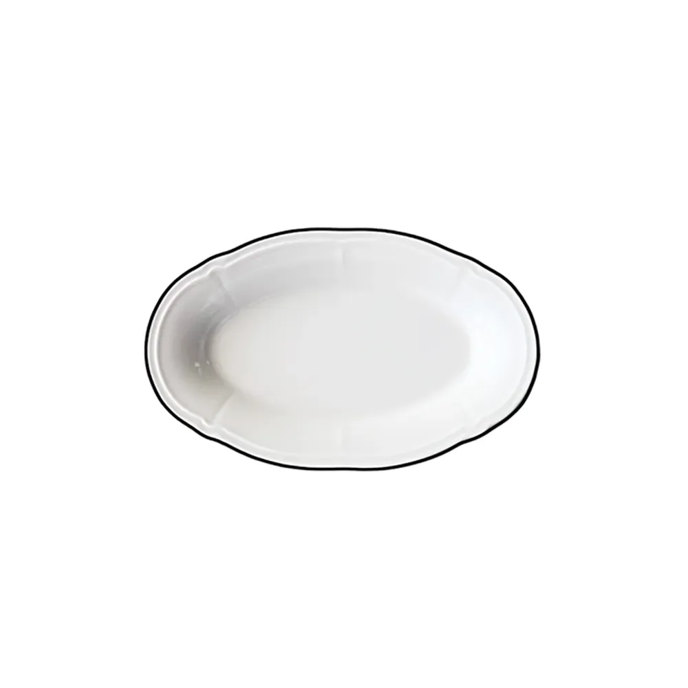 Black Line Fulya Oval Platter 21 cm