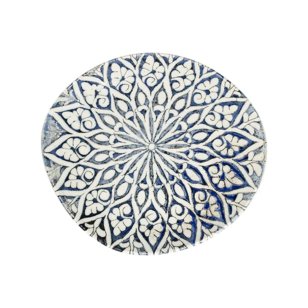 Granada Blue Pebble Flat Plate 27 cm