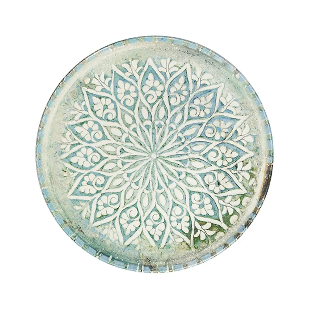 Granada Turquoise Tuval Düz Tabak 28 cm