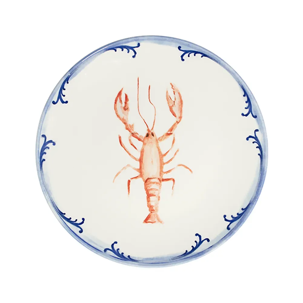 Lobster Blue Tuval Flat Plate 28 cm