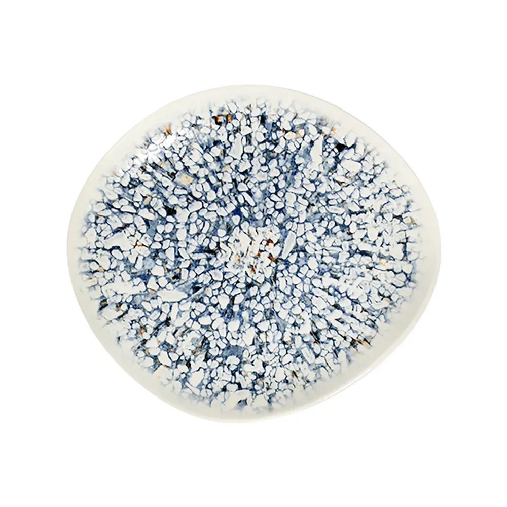 Mosaic Blue Pebble Düz Tabak 27 cm