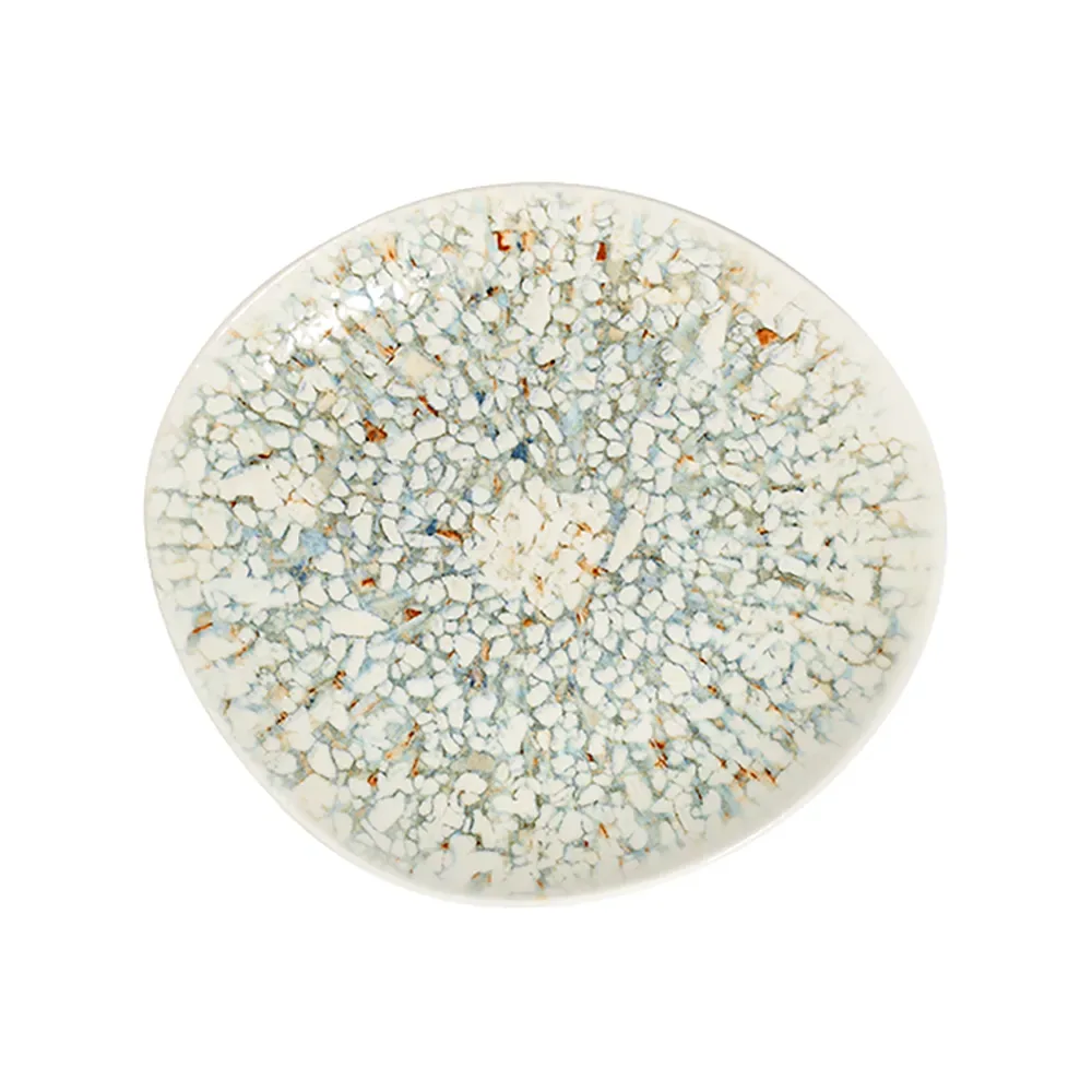 Mosaic Turquoise Pebble Flat Plate 27 cm