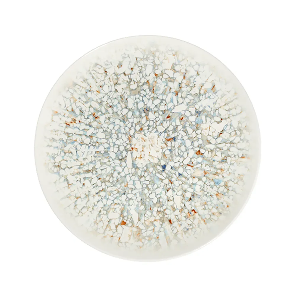 Mosaic Turquoise Tuval Flat Plate 28 cm
