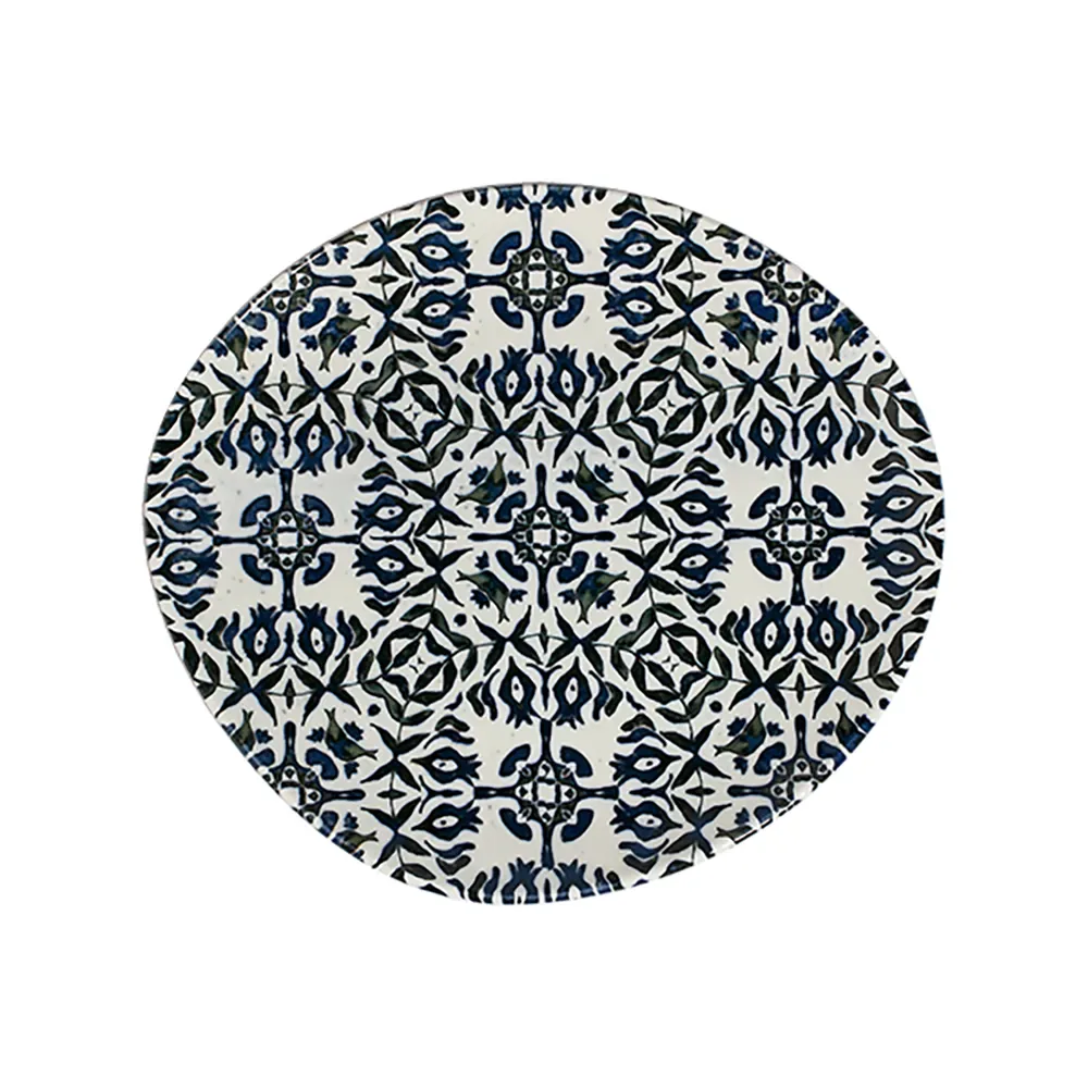 Seville Navy Pebble Flat Plate 27 cm