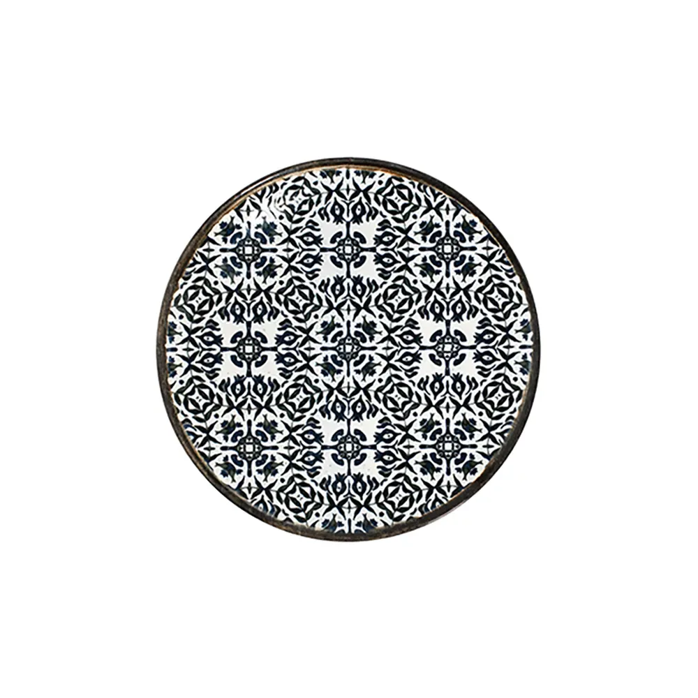 Seville Navy Tuval Flat Plate 20 cm