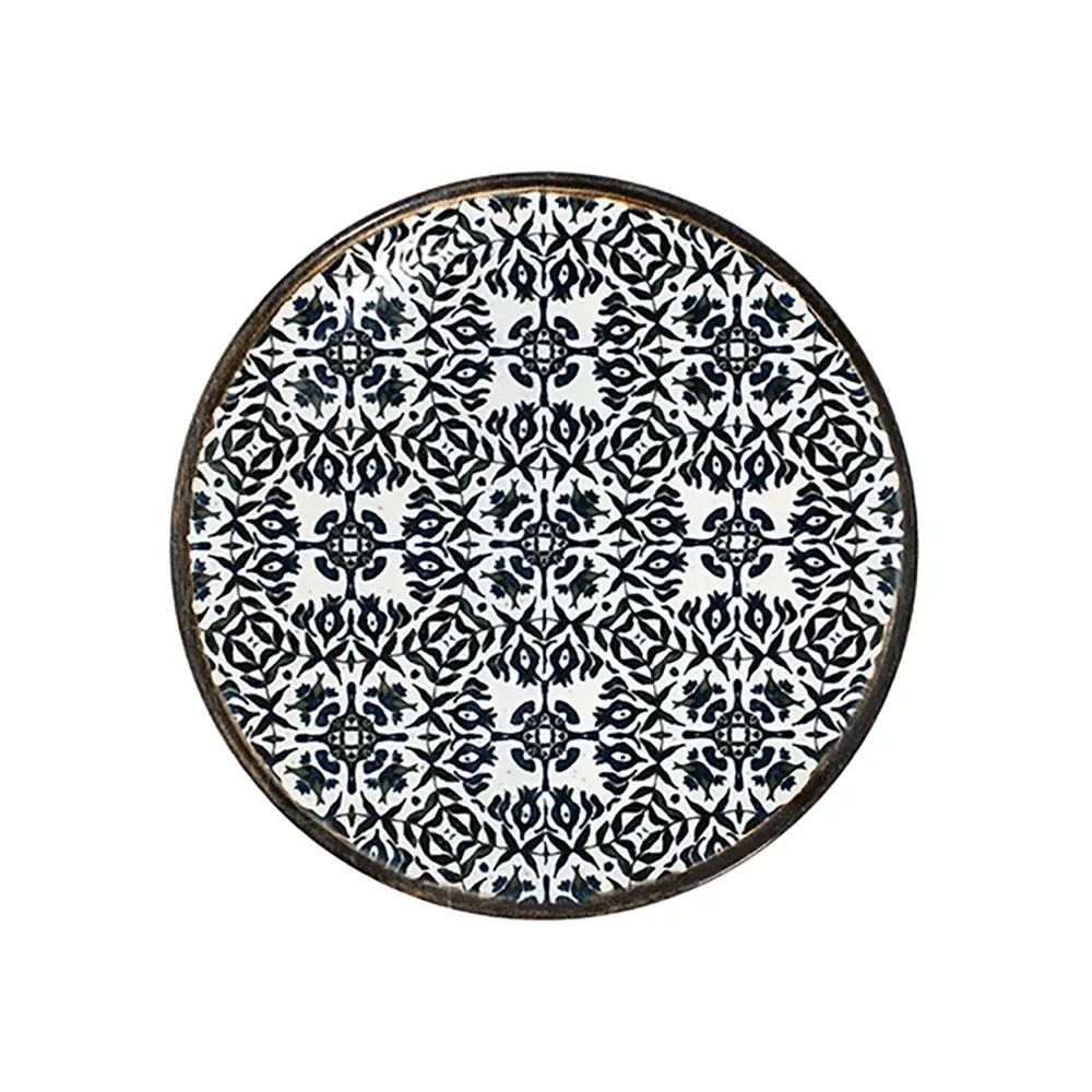 Seville Navy Tuval Flat Plate 25 cm