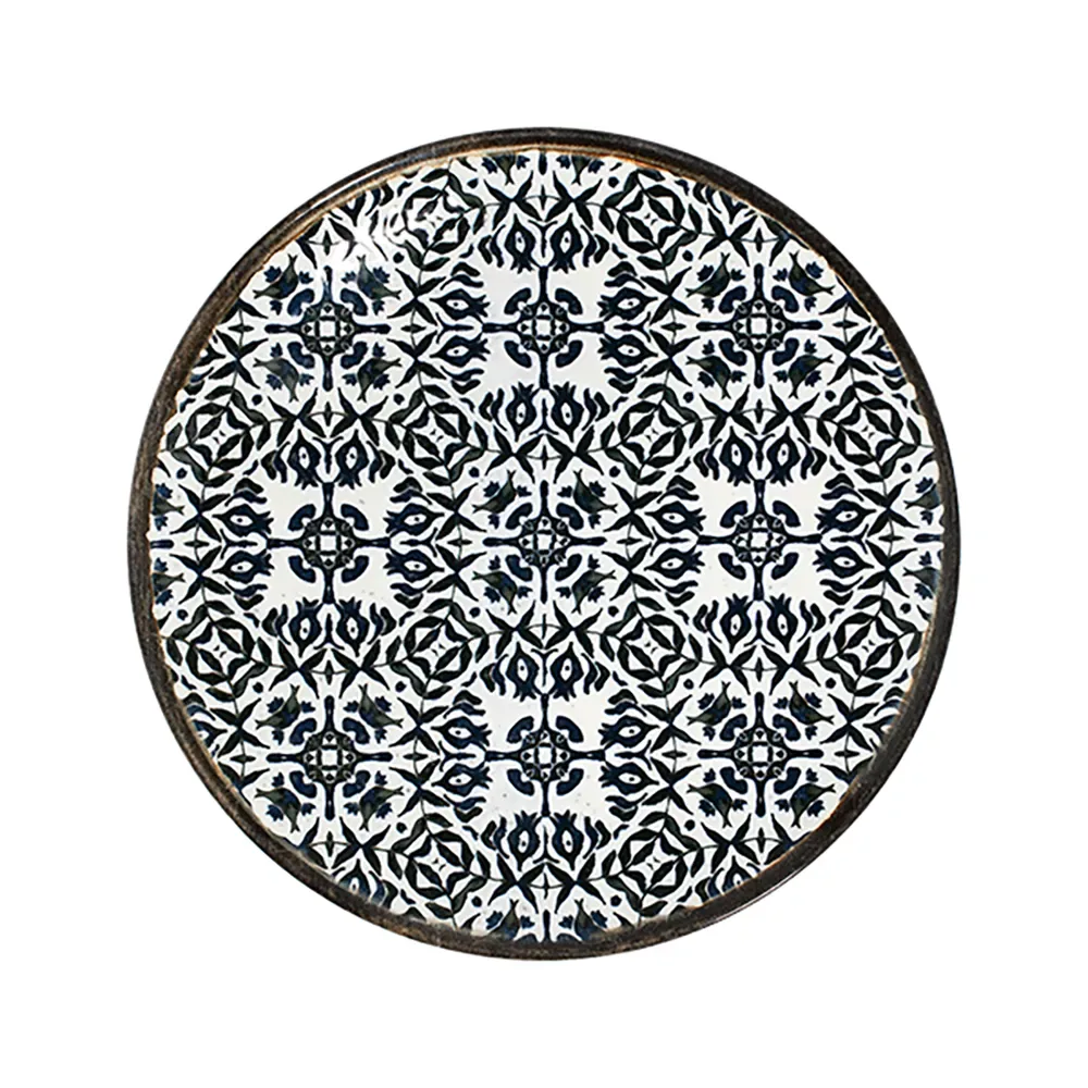 Seville Navy Tuval Flat Plate 28 cm