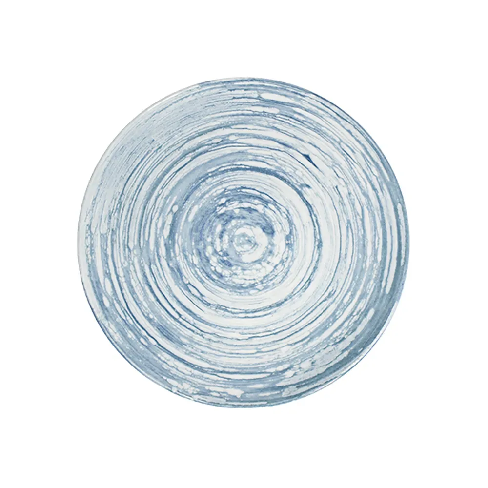 Swirl Blue Tuval Flat Plate 25 cm