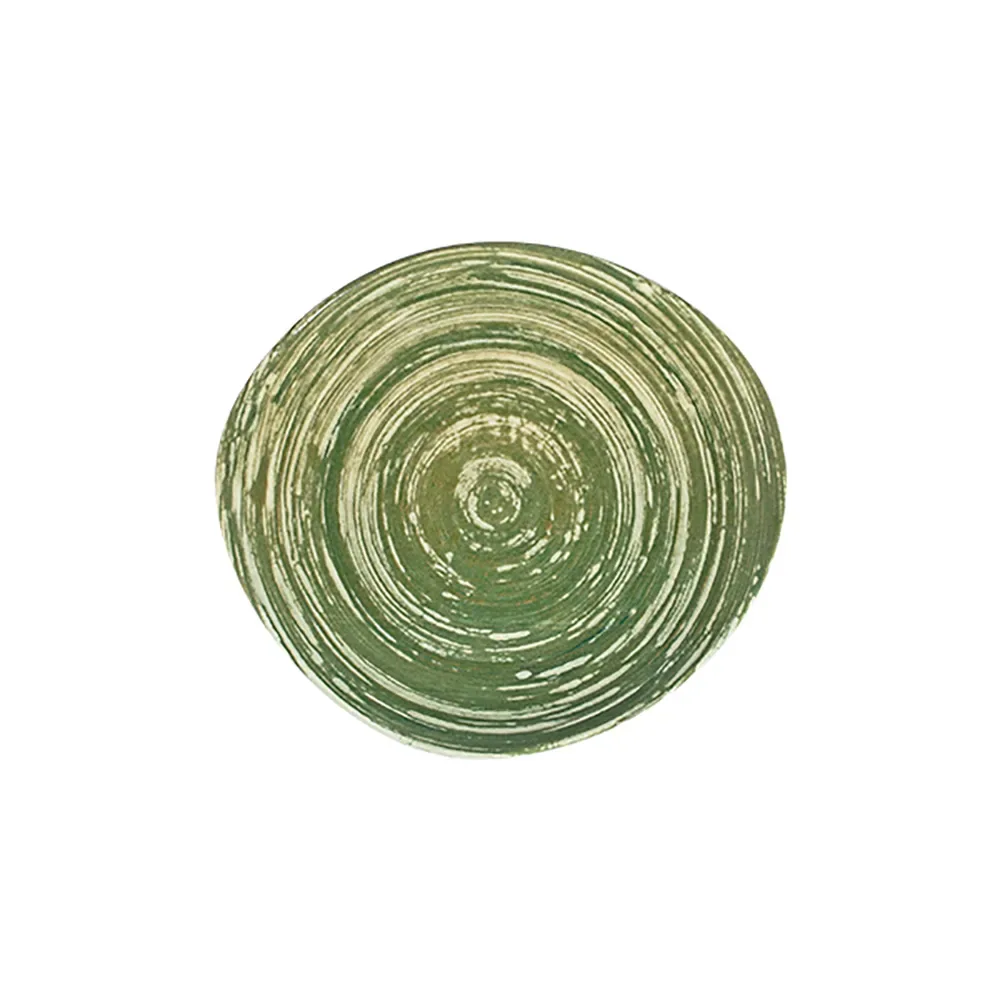 Swirl Green Pebble Flat Plate 21 cm