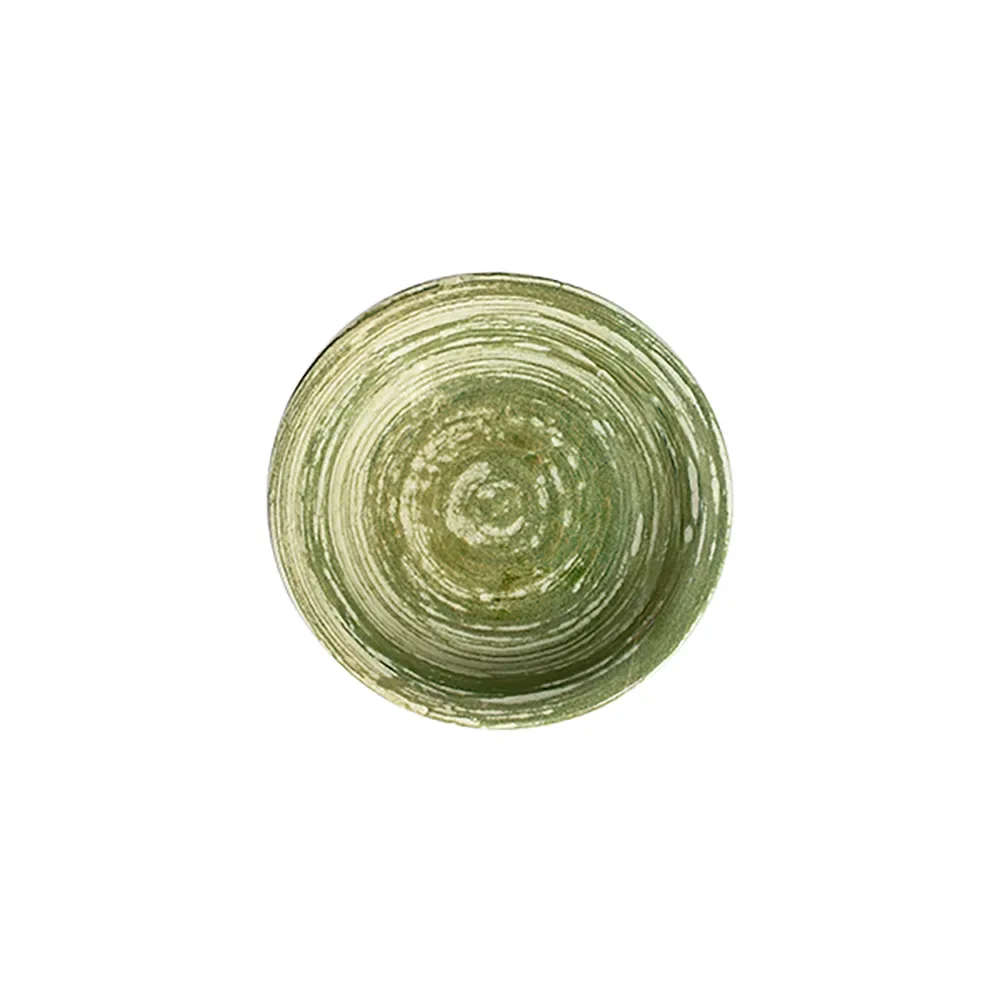 Swirl Green Tuval Bowl 17 cm