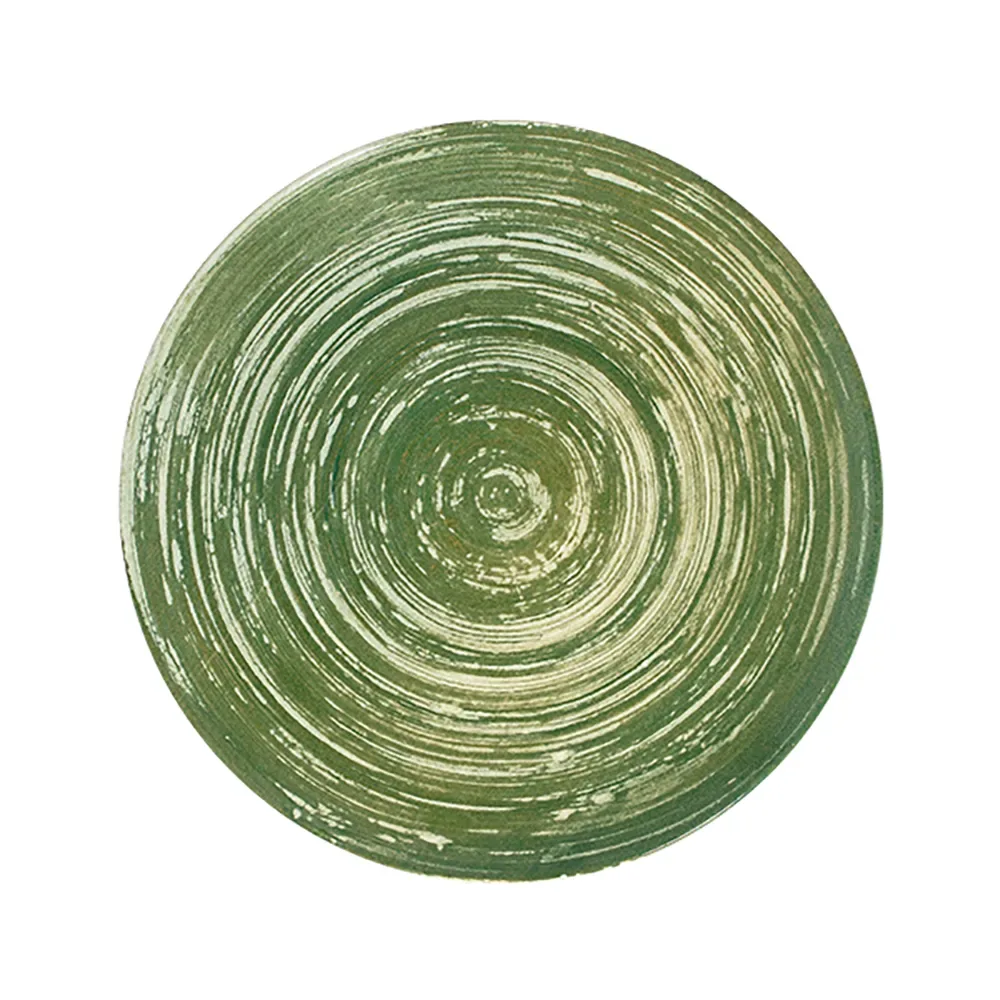 Swirl Green Tuval Flat Plate 28 cm