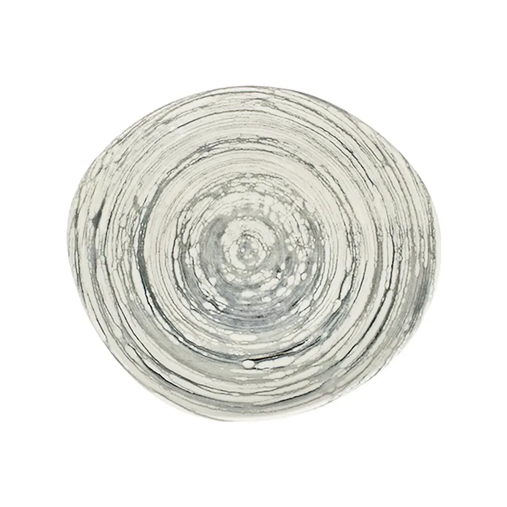 Swirl Grey Pebble Flat Plate 27 cm