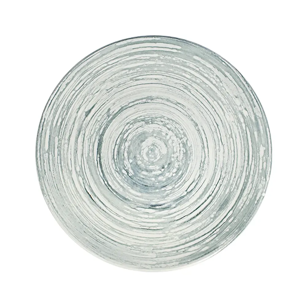 Swirl Grey Tuval Flat Plate 28 cm