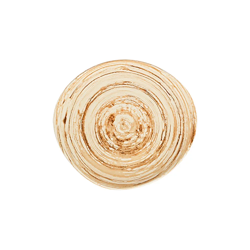 Swirl Mustard Pebble Flat Plate 21 cm