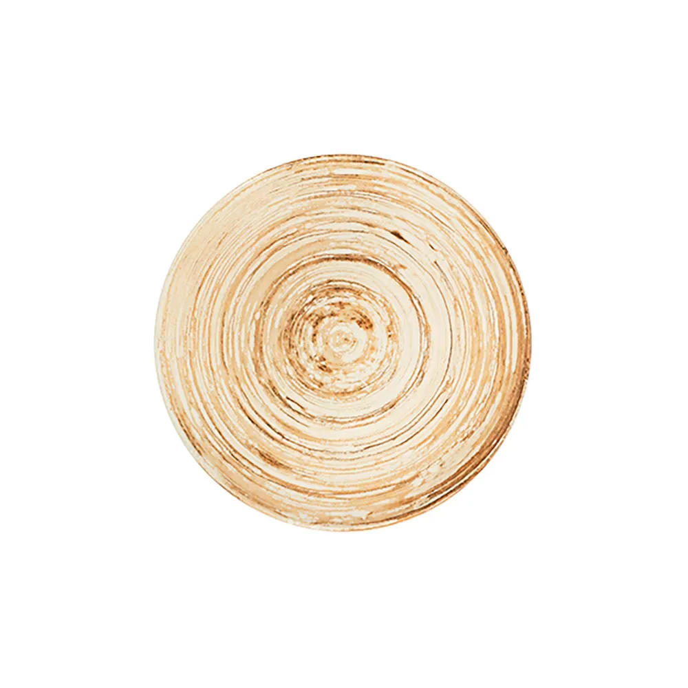 Swirl Mustard Tuval Flat Plate 20 cm