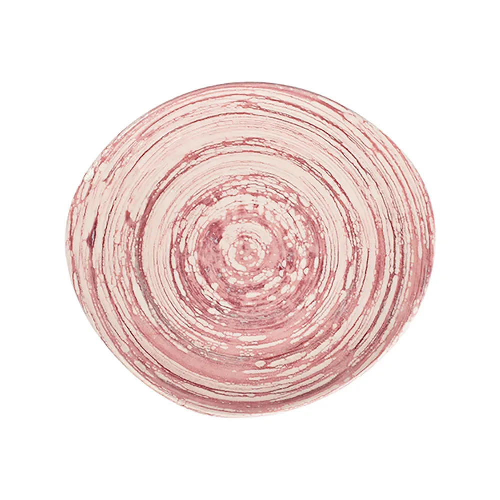 Swirl Pink Pebble Flat Plate 27 cm