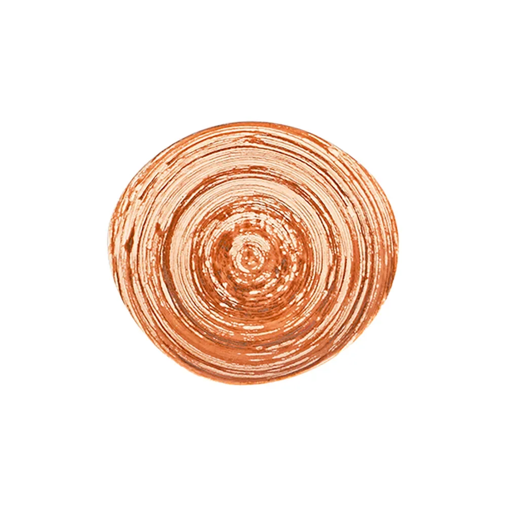 Swirl Terracotta Pebble Flat Plate 21 cm
