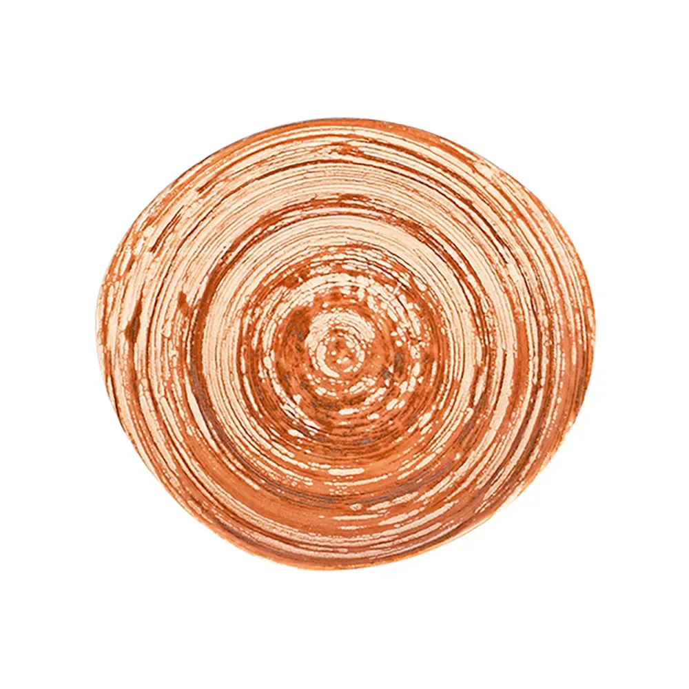 Swirl Terracotta Pebble Flat Plate 27 cm