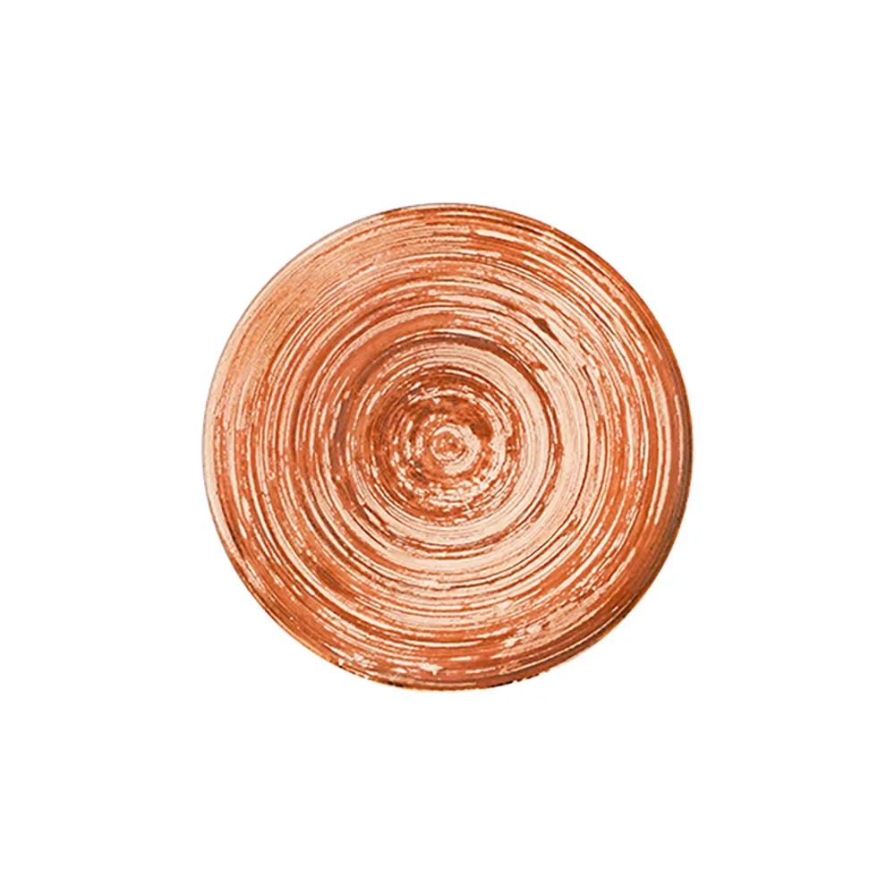 Swirl Terracotta Tuval Flat Plate 20 cm
