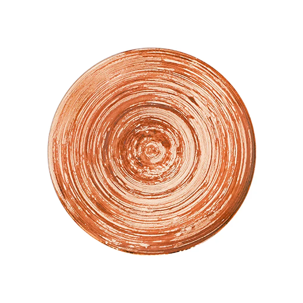 Swirl Terracotta Tuval Flat Plate 25 cm